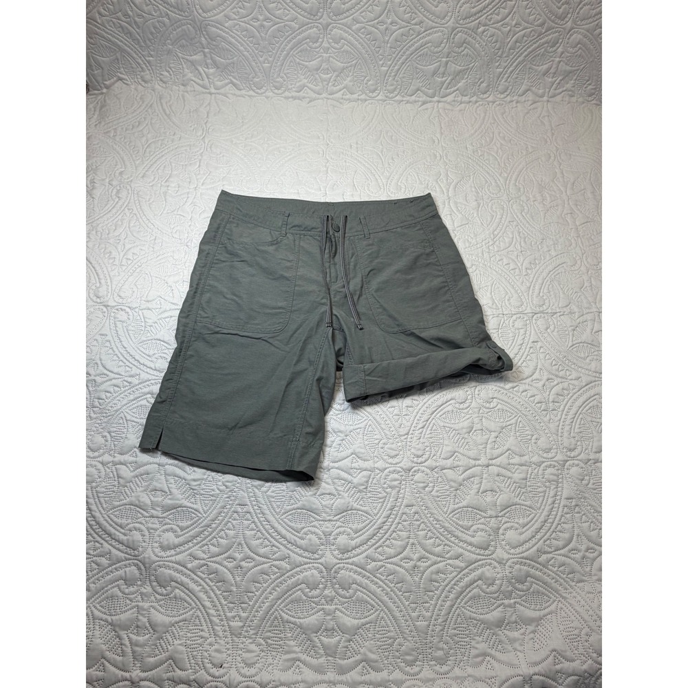 The North Face Aphrodite Hiking Shorts Green Drawstring Womens Size L 6 Inch